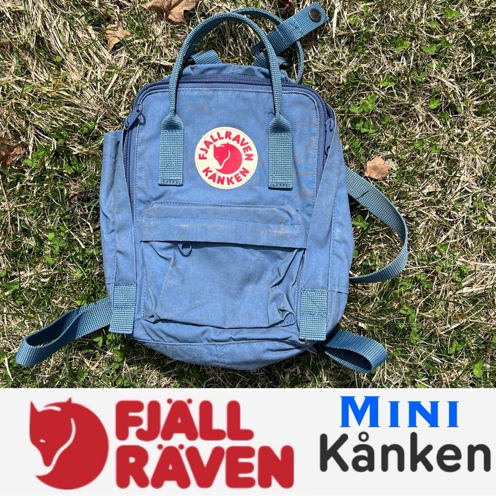 🇸🇪Mini Kånken Backpack - Fjällräven - Sky Blue 7L Good Used Condition
